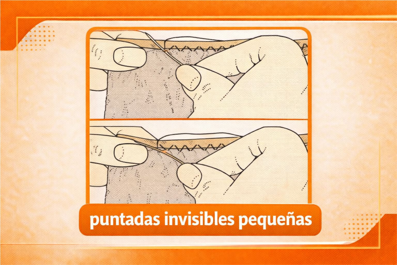 Puntadas invisibles pequeñas